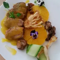 roosted duck with fresh orange sauce and mushroom mix|don jerngさん