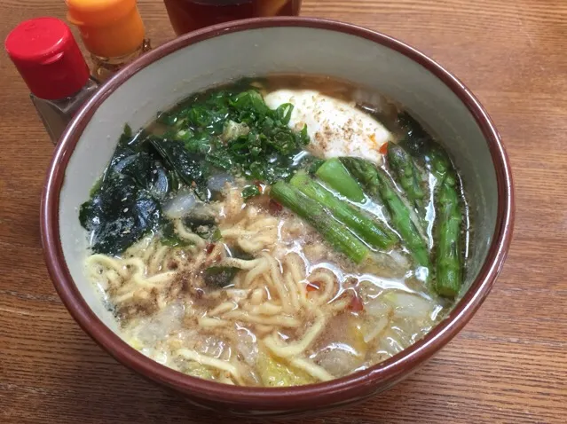 Snapdishの料理写真:マルちゃん正麺🍜、味噌味❗️٩꒰ʘʚʘ๑꒱۶✨|サソリさん