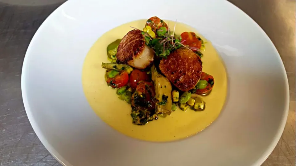 scallops and veggie appetizer|chef Charlesさん