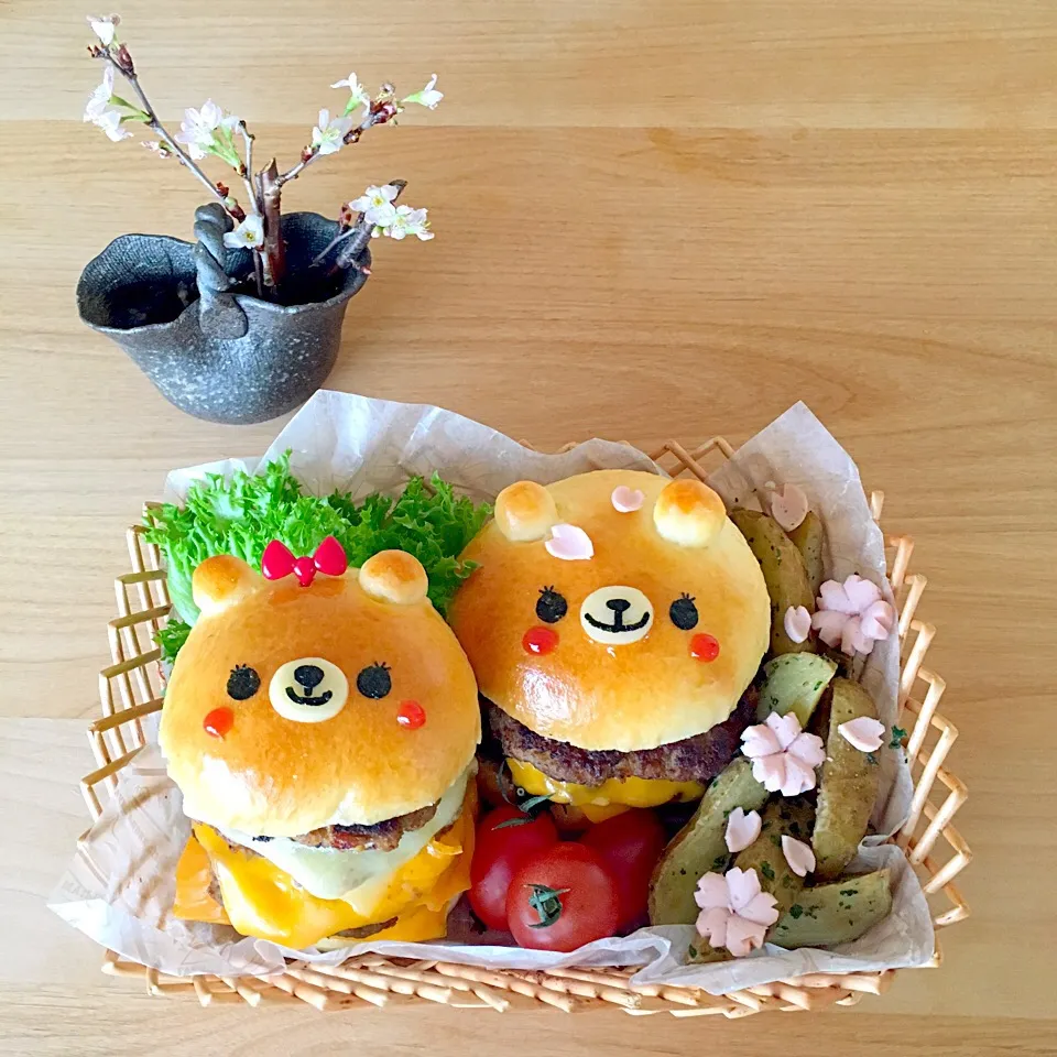 チーズバーガーのお弁当|jarinkoさん