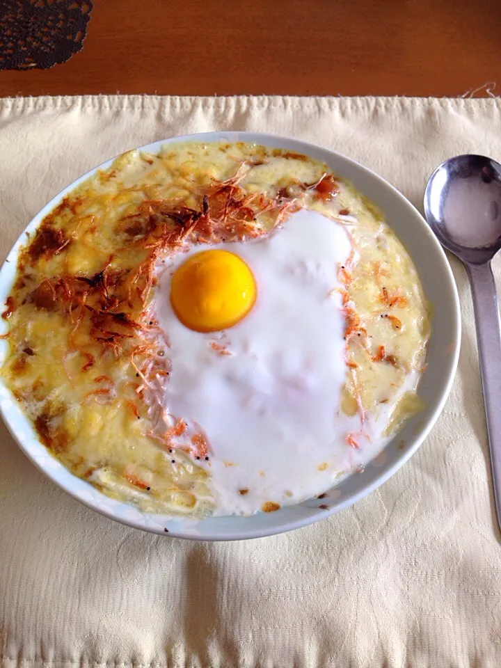 Snapdishの料理写真:桜えびのカレードリア|あおさん