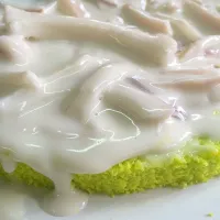 The first layer of coconut creamy cake|Anya Sett.さん