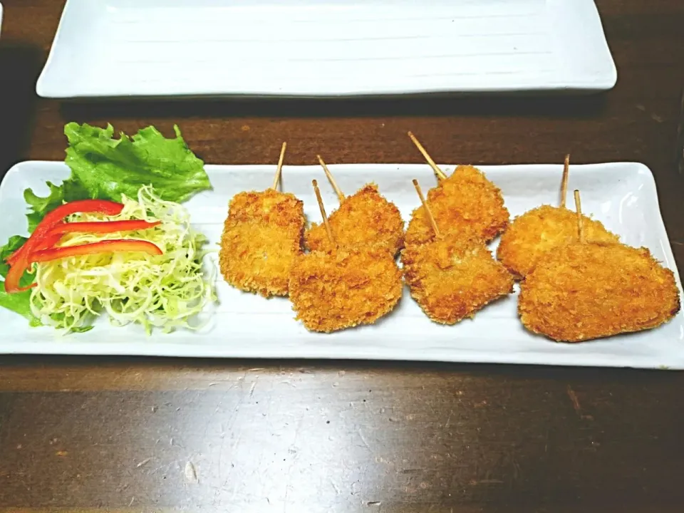 楊枝で串揚げ  🐷 豚肉と玉ねぎ|もぐもぐままちゃん (*ฅ́˘ฅ̀*) .｡.:*♡さん