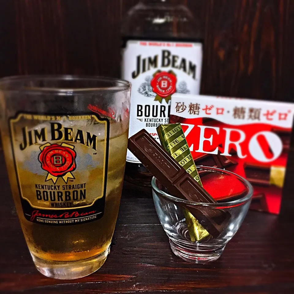 いつかの一酒一肴『ジムビームロック』と『ZEROチョコ』|ち〜おんさん