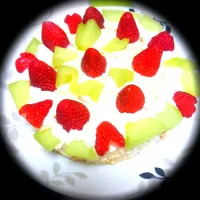 イチゴ🍓とメロンのケーキ #|ちはさん