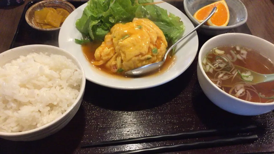 かに玉定食|おっちさん