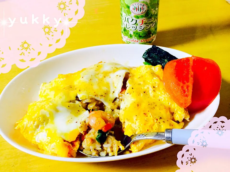 エビとパクチーのオムライス|ゆっきー♪さん