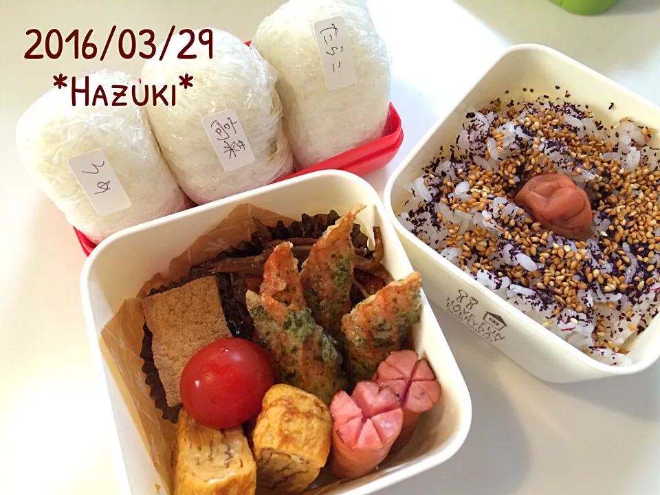 3月29日(火) 高校生息子②春休み部活弁当🍱|Hazukiさん