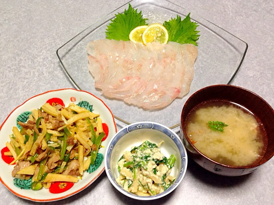 カサゴと筍の晩ご飯|Orie Uekiさん