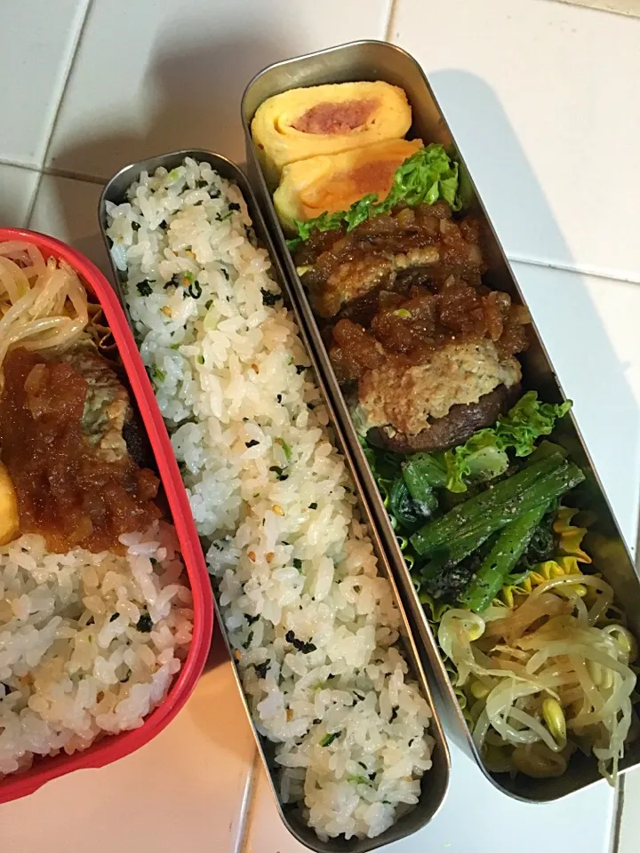 Snapdishの料理写真:椎茸の肉詰め弁当|エミリーさん