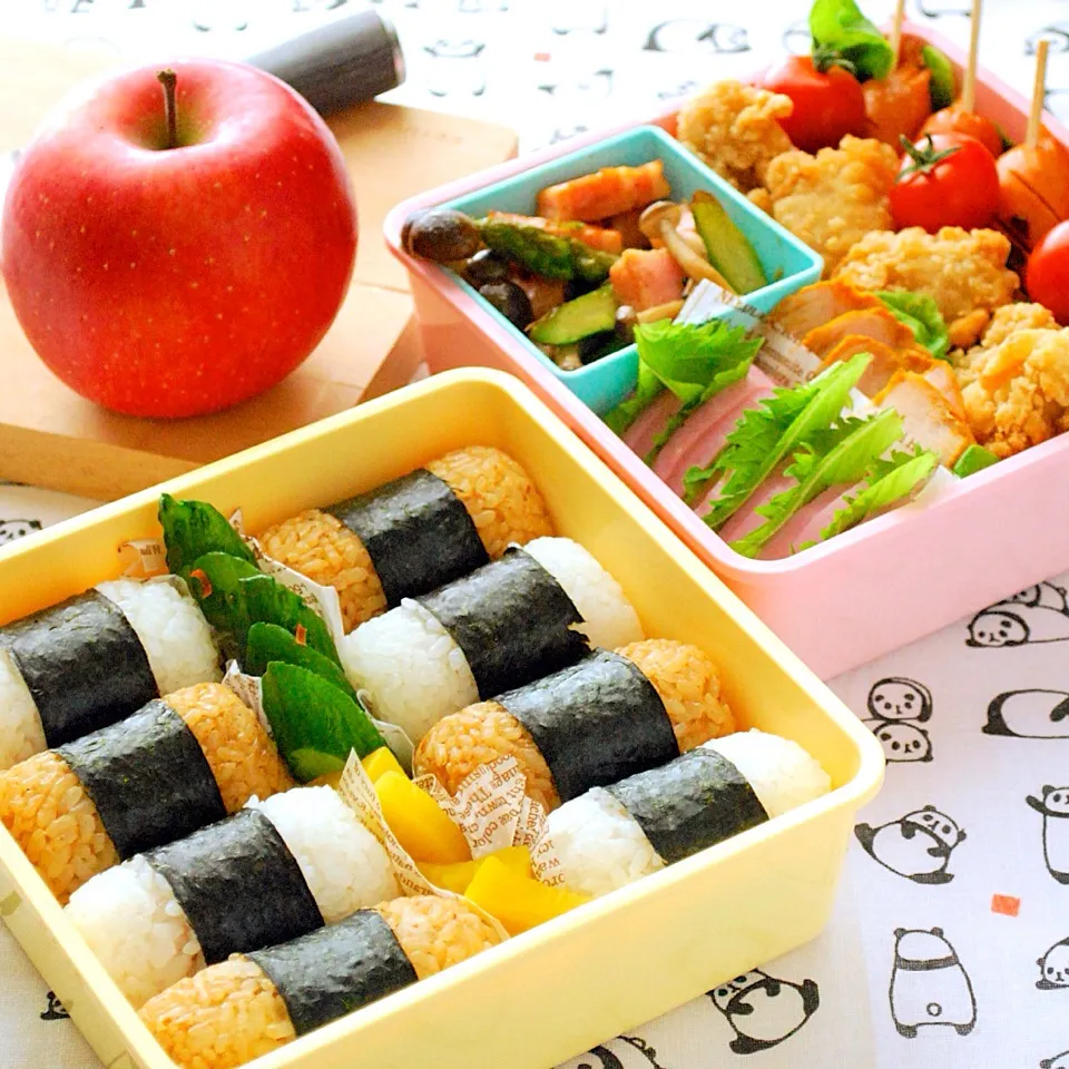 俵むすびのお花見弁当☆綺麗な俵むすびの作り方必見です。|ザッキー☆さん