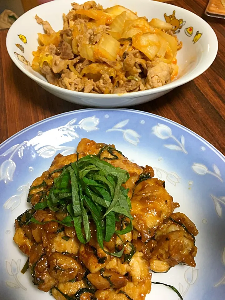 鳥ムネ肉の梅しそ炒め|あかねさん