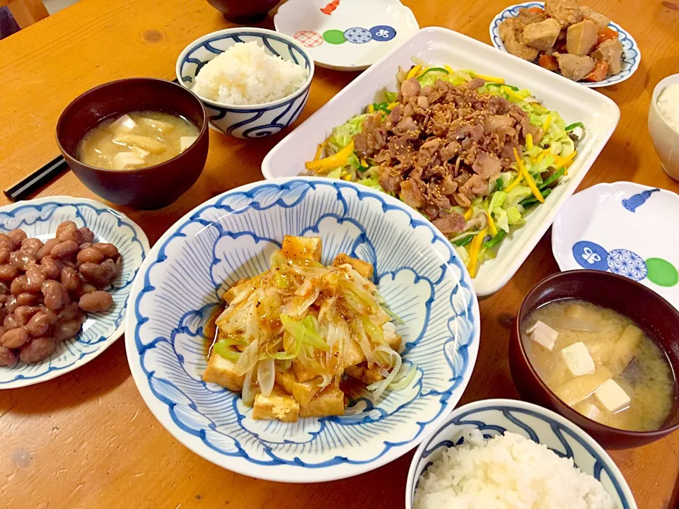 厚揚げステーキと豚肉の炒めもの|ルドルフさん