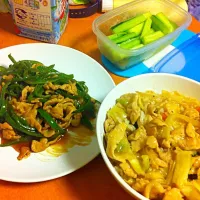 青椒肉絲
あんかけ丼
胡瓜の浅漬け|akiさん