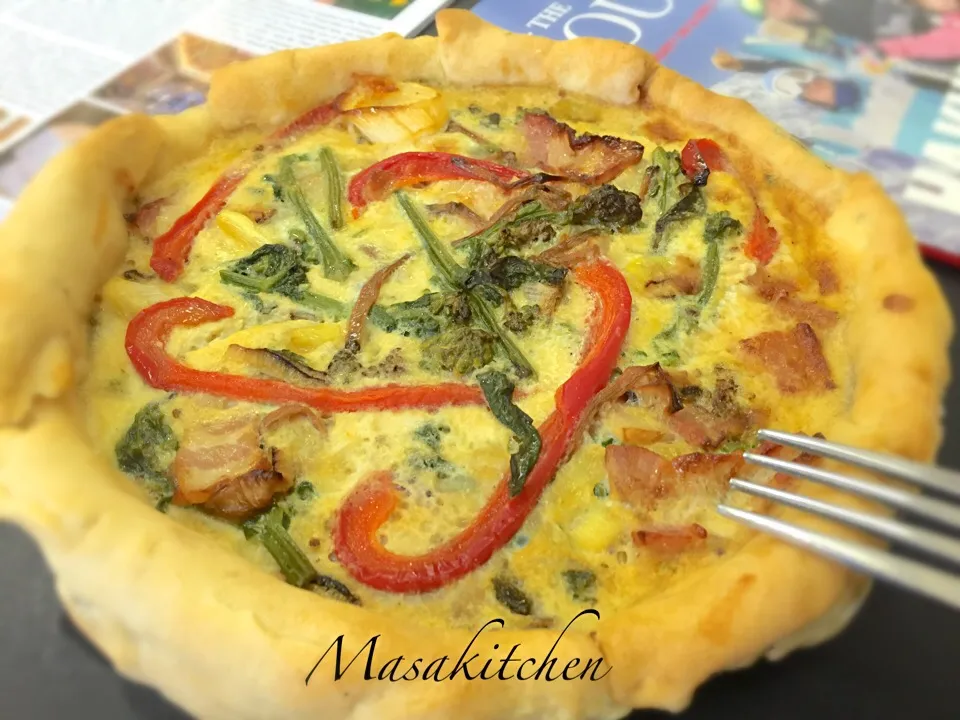 Field mustard&horsetail quiche|Masakiさん