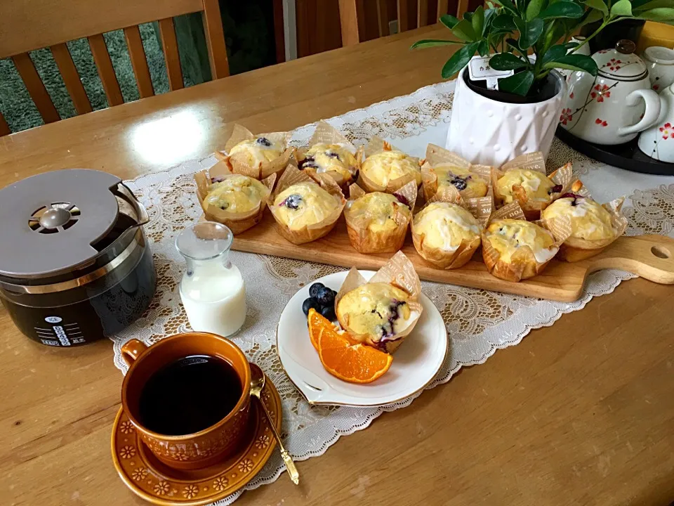 Blueberry Orange muffin for afternoon delight ☕️☕️☕️🖥 while watching movies|Babyluv Cabrera Ocampoさん