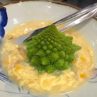 Snapdishの料理写真:Broccoli Pyramid with 3 eggs broth