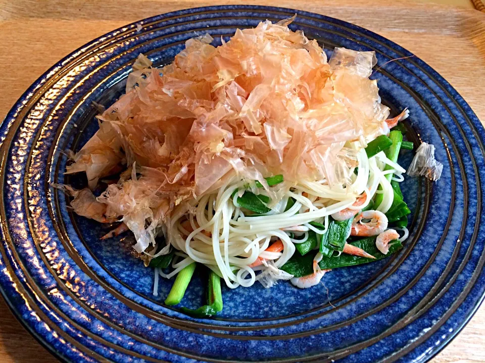 桜海老とニラのふわふわおかか
焼きそうめん|Naoko Miyataさん