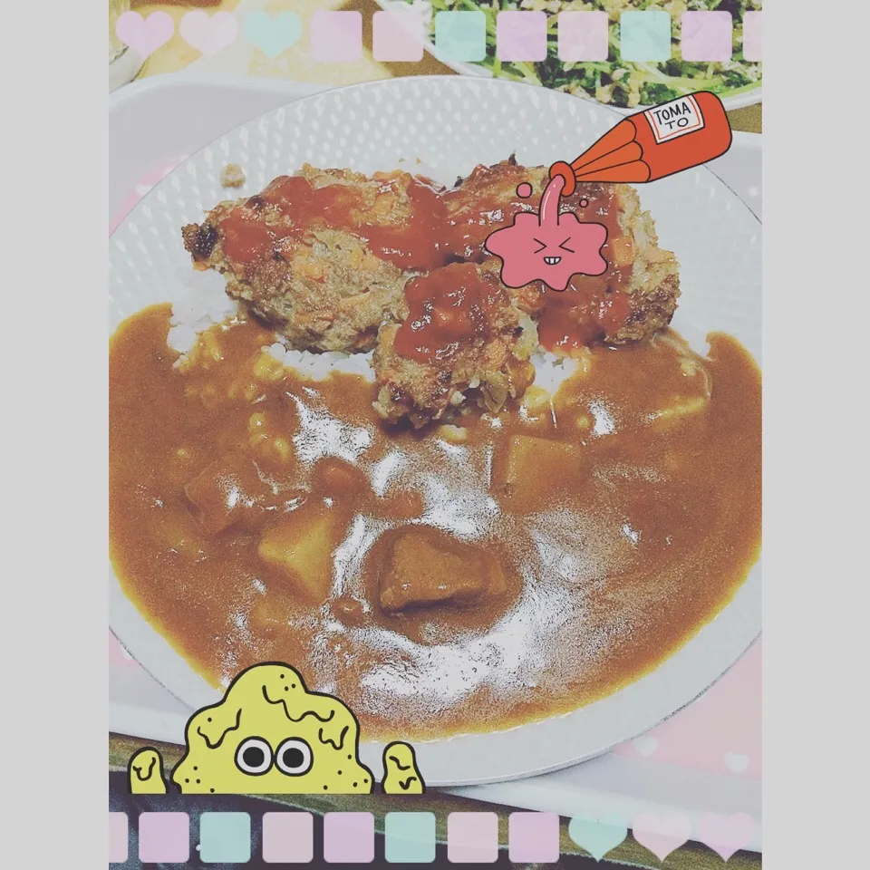 ハンバーグカレー作りました。|スマイルさん