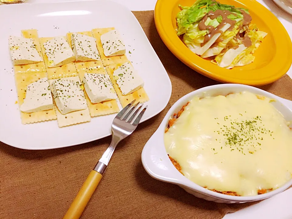 【イタリアンバルごっこ】アンチョビキャベツ＊マッシュポテトとひき肉のはさみ焼き|rihoさん