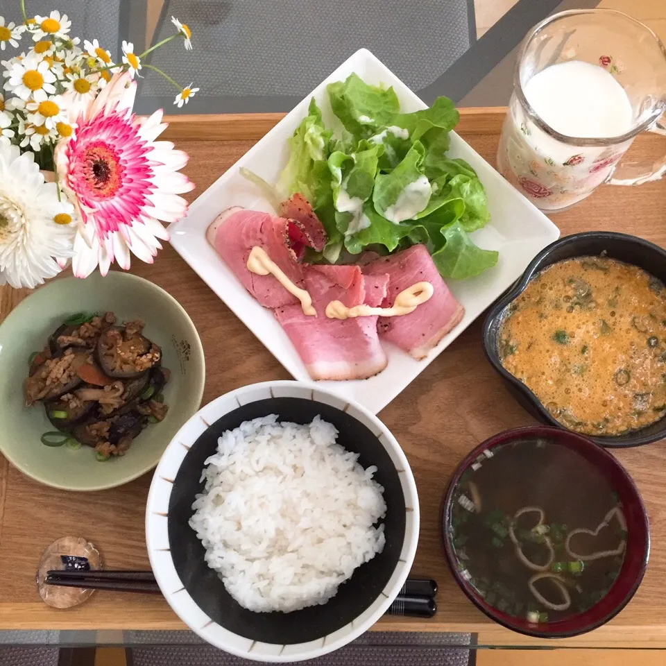 Snapdishの料理写真:4/6❤︎主人の朝ごはん❤︎|Makinsさん