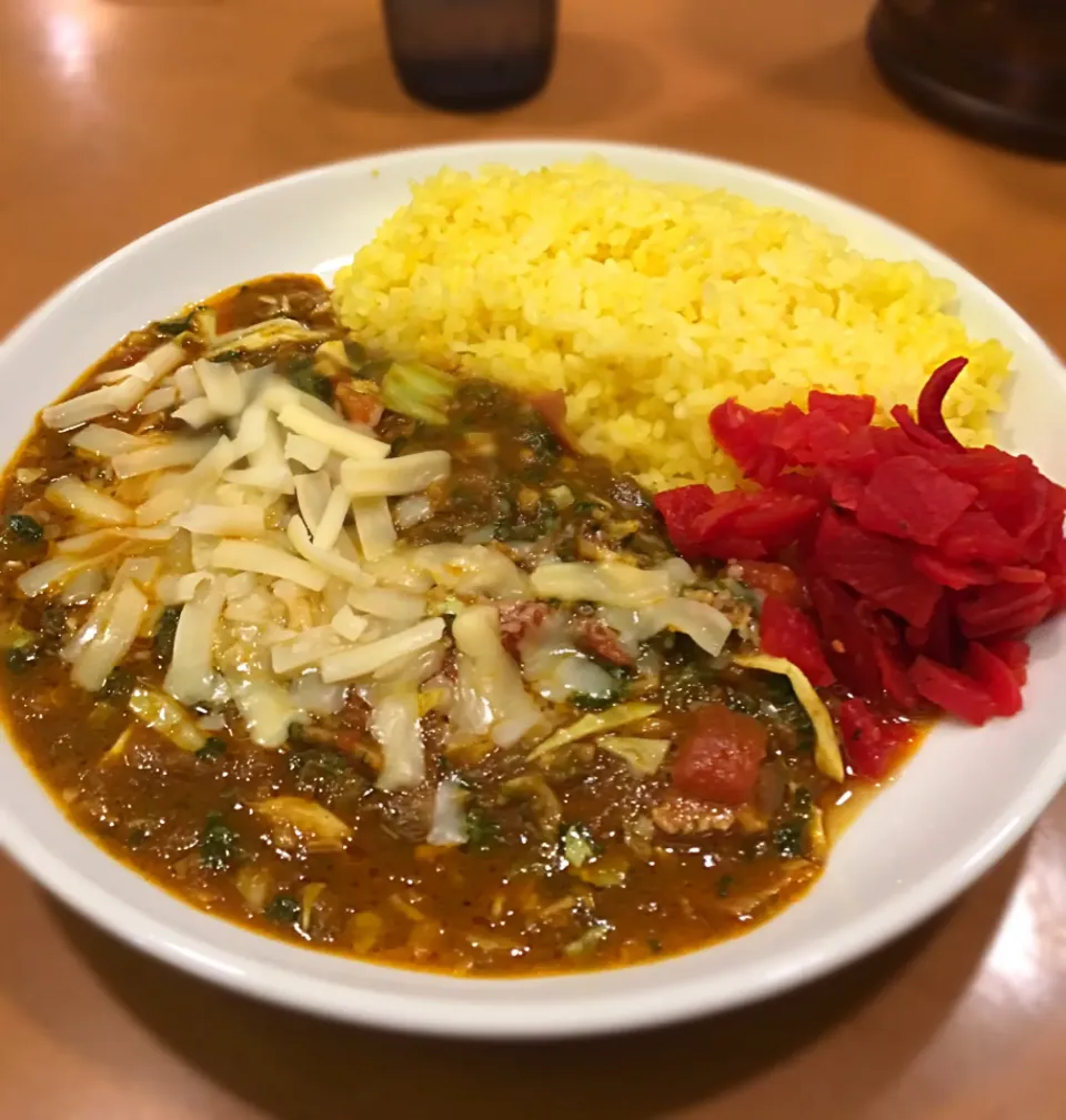 野菜カレー中辛 トッピング チーズ ベーコン|tadaroさん