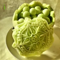 Snapdishの料理写真:メロンボウル 🍈 カービング 🍈 【Melon bowl / carving】600th