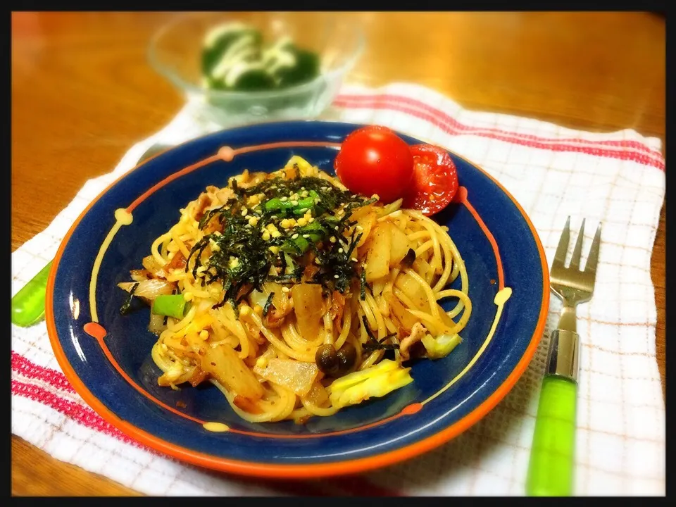 Snapdishの料理写真:和風きのこいっぱいパスタ|wanaminさん