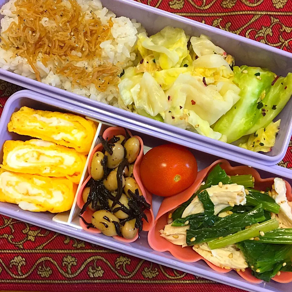 鶏ささみとほうれん草の胡麻和え弁当|もえさん