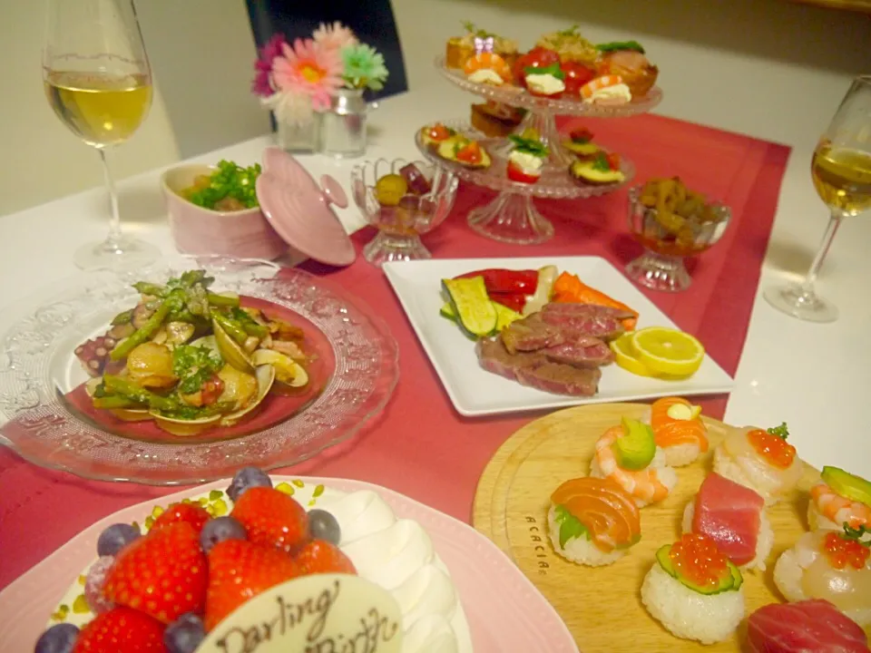 お誕生日お祝いディナー♡|ひかりんさん