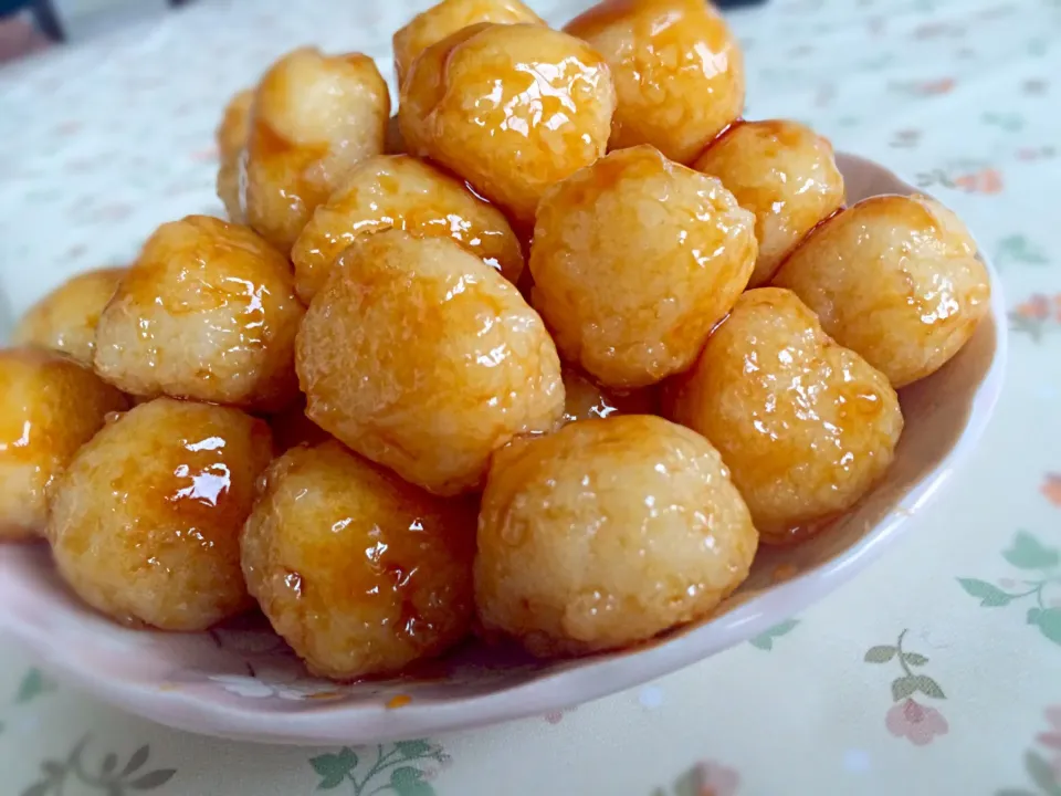 余ったご飯でみたらし風おだんご🍡💖|Piko。さん