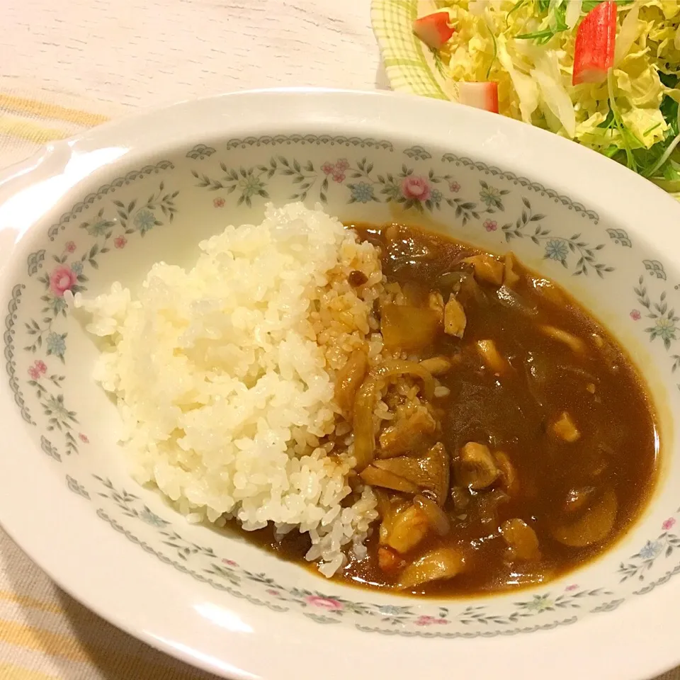 2016.4.6 エビとキノコのカレー|ことりさん