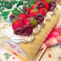 Snapdishの料理写真:いちご🍓のロールケーキ💖