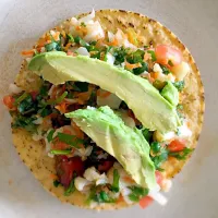 Snapdishの料理写真:Couliflower ceviche tostada|carla zarateさん