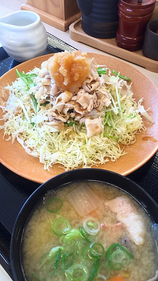 冷製豚しゃぶ定食|るみおんさん