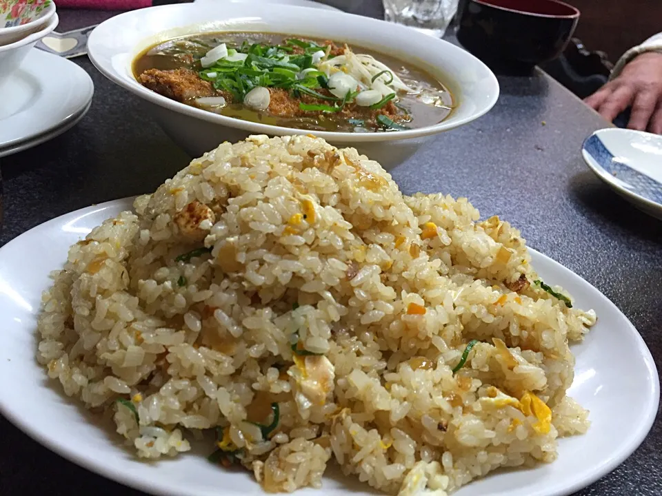 炒飯&カツカレーラーメン|たぁちさん