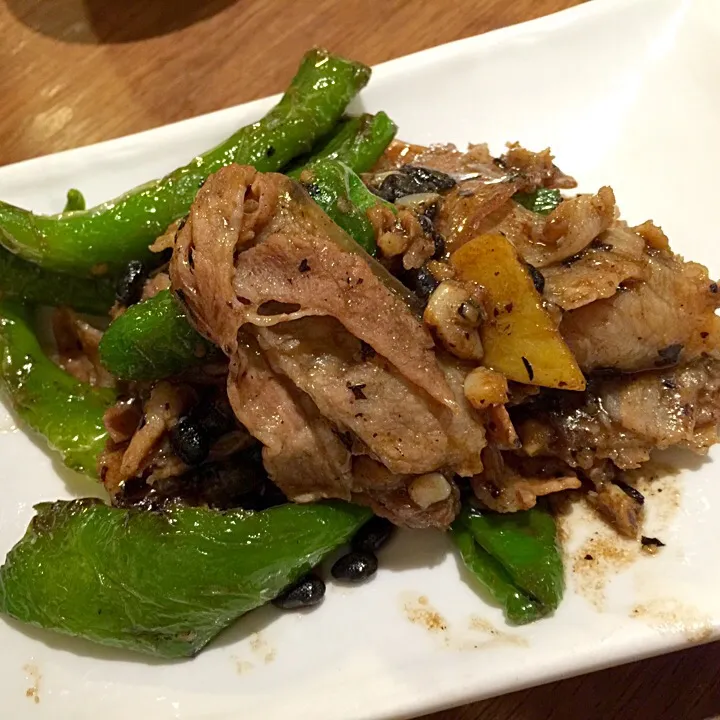 Black bean sauce fried Pork with Green Chilli|Chrissy Yinさん