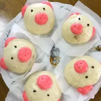 Snapdishの料理写真:豚まん🐷|ちぇりさん