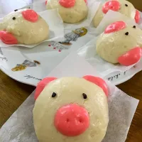 Snapdishの料理写真:豚まん🐷|ちぇりさん