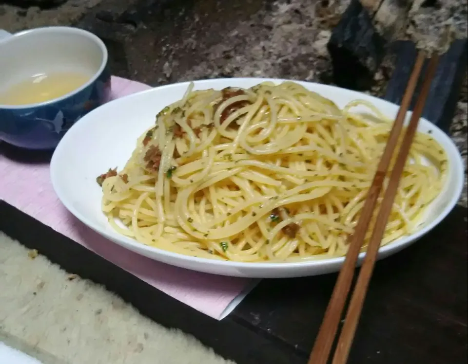 梅&山椒の若芽🍝|あらいぐまのしっぽさん