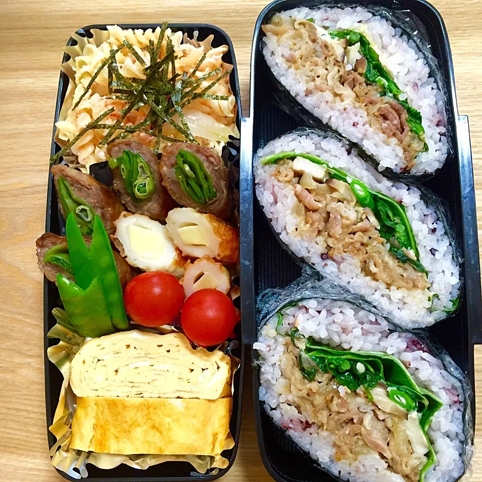 新年度🌸おにぎらず弁当🍱|あつみんさん