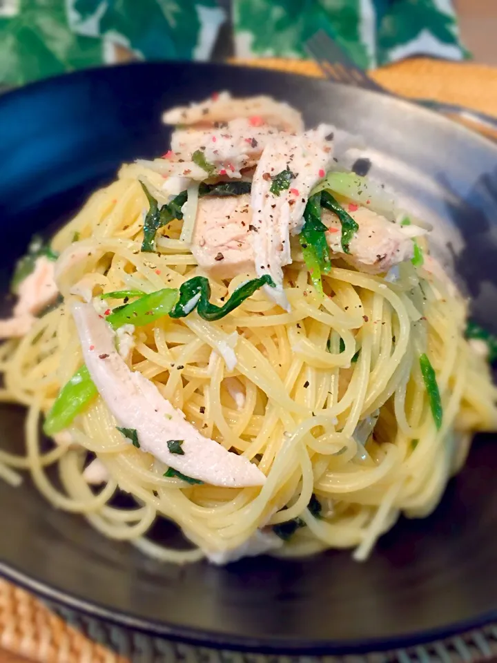 ONI*MAMA*ちゃんの料理 鶏肉のオイル漬けでパスタ🍝|あゆさん