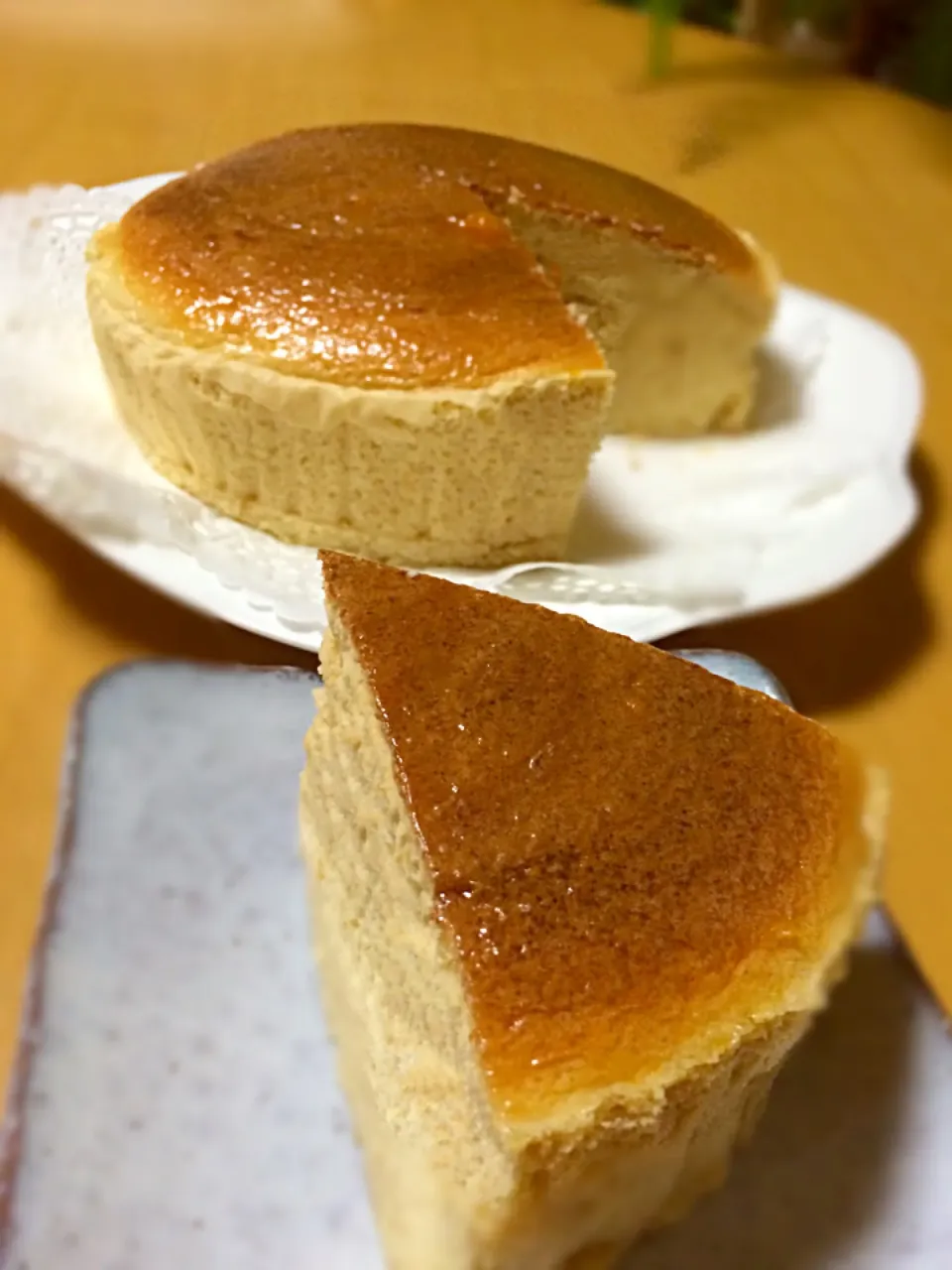 Snapdishの料理写真:フワシュワ〜🎵スフレチーズケーキ|bonaさん