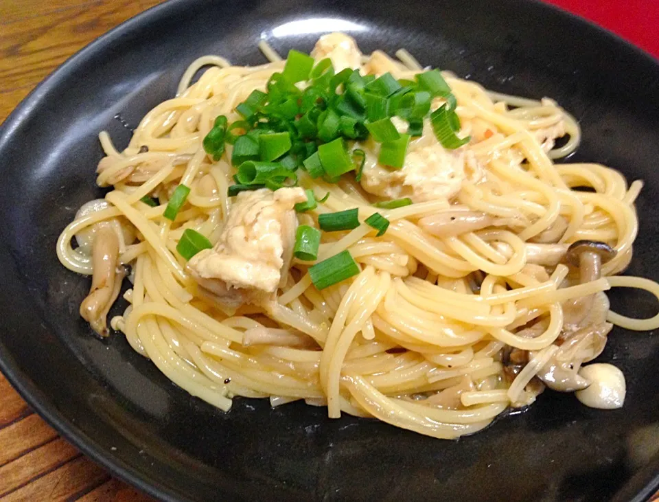 昼ごはん  和風きのこスパ|ぽんたさん