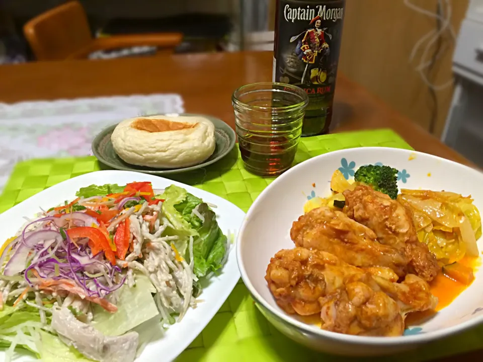 手羽元のタンドリー風味アリゴ添え🍗|マニラ男さん