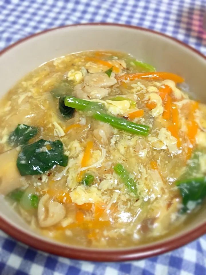 春雨あんかけスープ|えだまめさん