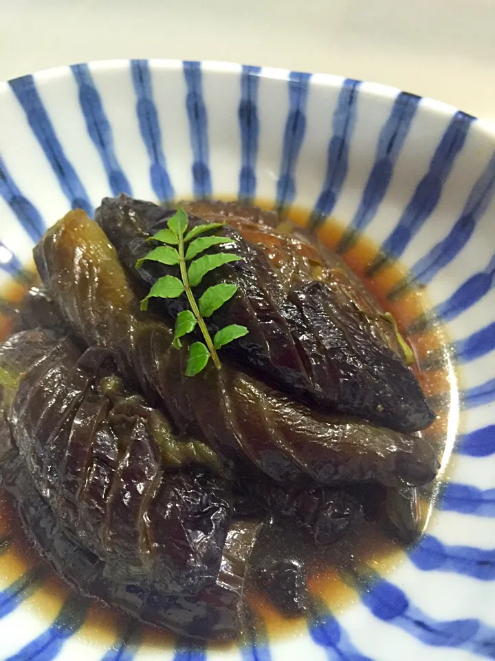 Snapdishの料理写真:茄子の田舎煮、茅の舎出汁|Mayumi Konishiさん