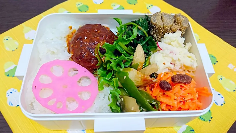 2016/4/11(月)ハンバーグ弁当🍱✨|みんさん