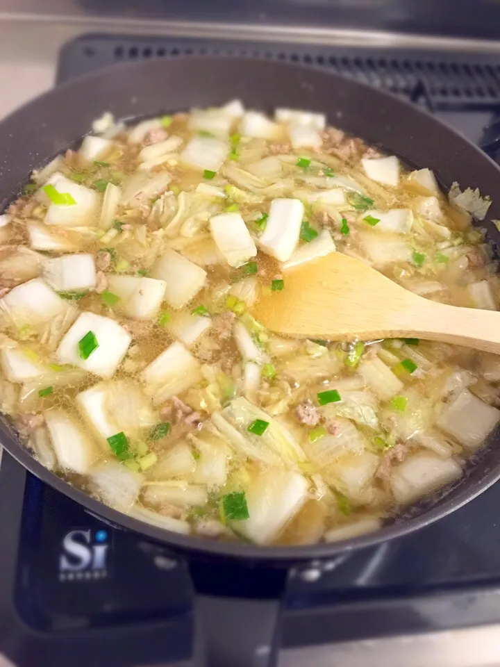 豚ひき肉と白菜のあんかけごはん|ゆにゃつさん