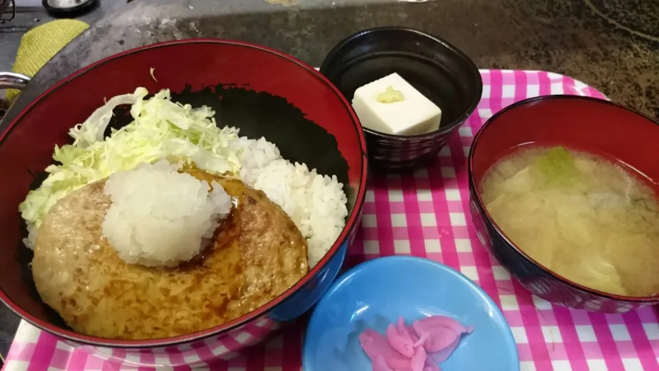 おろしハンバーグ丼|かいさん